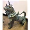 Image 2 : Pair of Fu Dogs w/ Inlaid Accents, Approx. 32" Tall
