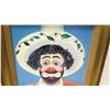 Image 2 : Framed Embellished Giclee on Canvas, 'Amigo' by Red Skelton, Signature on Back, 1984 (19x22.5)