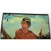 Image 2 : 40" x 69" Framed Giclee Canvas, Ancient Hawaiian Warrior Chief, Signed, Artist Joseph Baier? 1977