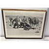 Image 8 : Limited Edition Art by Frederic Remington 'Big Horn Basin' 25/1500, Presented to Jim Nabors 31.5" x 