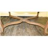 Image 9 : Silk Upholstered Wood Chair, Carved Details, 45" Back Ht.