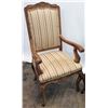 Image 2 : Pair of Upholstered Wood Armchairs, Carved Details, Cabriole Legs