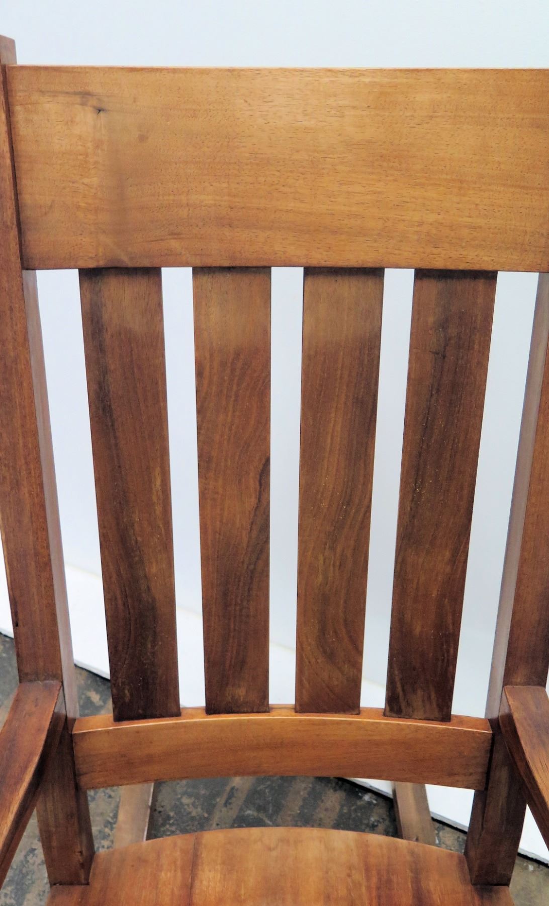 Koa Wood Rocking Chair w/ Scroll Armrests (by Martin & McArthur) 44 ...