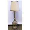 Image 1 : Tall Buffet Lamp with Filigree Detail, (approx. 66"H to top of shade)