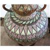 Image 7 : Pair of Large Painted Lamps w/ Metal Overlay, 57"H