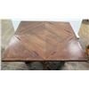 Image 2 : Antique Geometric Table with Folding Corners (40"x 40 unfolded, 30"H)