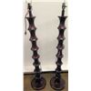 Image 2 : Pair of Espresso Pillar Lamps