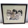 Image 1 : Framed Black & White Photograph of Jim Nabors & Muppet Show Characters