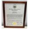 Image 1 : Framed Jim Nabors Hawaii Certificate of Talents w/ Signatures & Gold Seal
