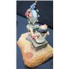 Image 2 : Qty 3 Clown Figurines on Natural Stone Bases, Signed by Artist Ron Lee