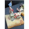 Image 3 : Qty 3 Clown Figurines on Natural Stone Bases, Signed by Artist Ron Lee