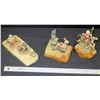 Image 9 : Qty 3 Clown Figurines on Natural Stone Bases, Signed by Artist Ron Lee