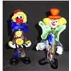 Image 1 : Qty 2 Blown Glass Clown Figurines