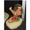 Image 10 : Qty 2 Circus Clown Figurines on Natural Stone Bases, Signed by Artist Ron Lee