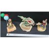 Image 8 : Qty 3 Circus Clown Figurines, on Natural Stone Base, Signed by Artist Ron Lee
