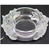 Image 2 : Lalique France Decorative Flower Glass Bowl w/ Frosted Glass Flower
