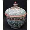 Image 2 : Qty 2 Vintage Handpainted Ceramic Jars w/ Lids (taller one is 7.5"H)