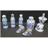 Image 1 : Glazed Blue & White Painted Jar, Animal Figurines, Shoes, Mortar/Pestle