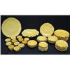 Image 1 : Yellow Dishware Set: Salad & Dinner Plates, Bowls, Cups, Serving Bowl, Platter
