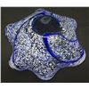 Image 8 : Qty 3 Decoratve Cobalt Blue Sydenstricker Glass Bowls