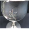 Image 4 : 2 Stemmed Wine Goblets, Marked 'Reed & Barton Sterling X115' Monogrammed 'N'