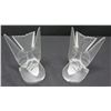 Image 2 : Pair of Lalique (France) Frosted Doves, Approx. 6"H