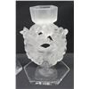 Image 2 : Pair of Frosted Bird Wreath Motif Candleholders, France, Approx. 6.5"H