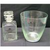 Image 1 : Indianapolis 500 Glass Wine Bucket (8"H) & Decanter (8.5"H), 1998 & 2000 Winners