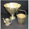 Image 1 : Stemmed Bowl (10"H), Creamer & Basket (Marked "Eales 1779 India", Other Markings)