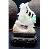 Image 2 : Pair of Ceramic Urns, Pair of Cloisonne Jars, Carved Natural Stone Figurines, etc