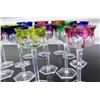 Image 2 : Qty 14 Baccarat Genova Tall Crystal Stemmed Glasses (slightly smaller than wine glasses)