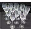 Image 1 : Qty 13 Lalique Stemmed Crystal Wine Glasses w/ Frosted Cherub Wing Detail