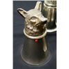 Image 2 : Qty 4 Metal (Pewter?) Animal Figure Beverage Glasses