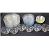 Image 1 : Glass Dinner & Salad Plates, Footed Glass Bowls