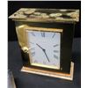 Image 2 : Clock & Metal Box (6" H) w/ Inscription (Presented by Gov. & Mrs. David Hall - Oklahoma)
