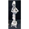 Image 2 : Contemporary Clock, Brass Hooded Cloak Form w/ Inlays, Etchic Figurines