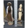 Image 8 : Contemporary Clock, Brass Hooded Cloak Form w/ Inlays, Etchic Figurines