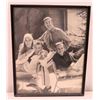 Image 1 : Black & White Photograph of Jim Nabors, Lou Ann Poovie, Frank Sutton and Ronnie Schell