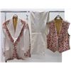 Image 1 : White 3-Piece Jim Nabors Stage Costume w/ Orange Embroidery & Rhinestone Studs
