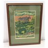 Image 1 : Framed Signed Art, Zebras, 1969 (Ltd. Ed. 143 of 200)