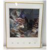 Image 8 : Framed Signed Art, American Bald Eagle & USA Flag, (Ltd. Ed. 59 of 5000), Artist Lonnie Eugene Stewa