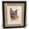 Image 1 : Framed Sketch of Jim Nabors' Dog, Artist-Signed