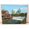 Image 1 : Original Art on Stretched Canvas, Rural Country House Scene, Signed, Artist Harnack 30" x 24"