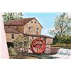Image 2 : Original Art on Stretched Canvas, Rural Country House Scene, Signed, Artist Harnack 30" x 24"