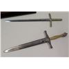 Image 2 : Qty 3 Miniature Metal Swords (Letter Openers?), One on Gomer Pyle Plaque (5.5" x 9" base)