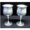 Image 1 : 2 Stemmed Wine Goblets, Marked 'Reed & Barton Sterling X115' Monogrammed 'N'