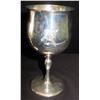 Image 2 : 2 Stemmed Wine Goblets, Marked 'Reed & Barton Sterling X115' Monogrammed 'N'