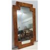 Image 1 : Geometric Burle Wood Mirror 27" x 48"