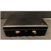 Image 1 : Black Leather Jewelry/Keepsake Box w/ Initials JN