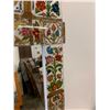 Image 8 : Handpainted White Wooden Mirror w/ Acrylic Overlay, 26.5" x 54" (damage towards top right)